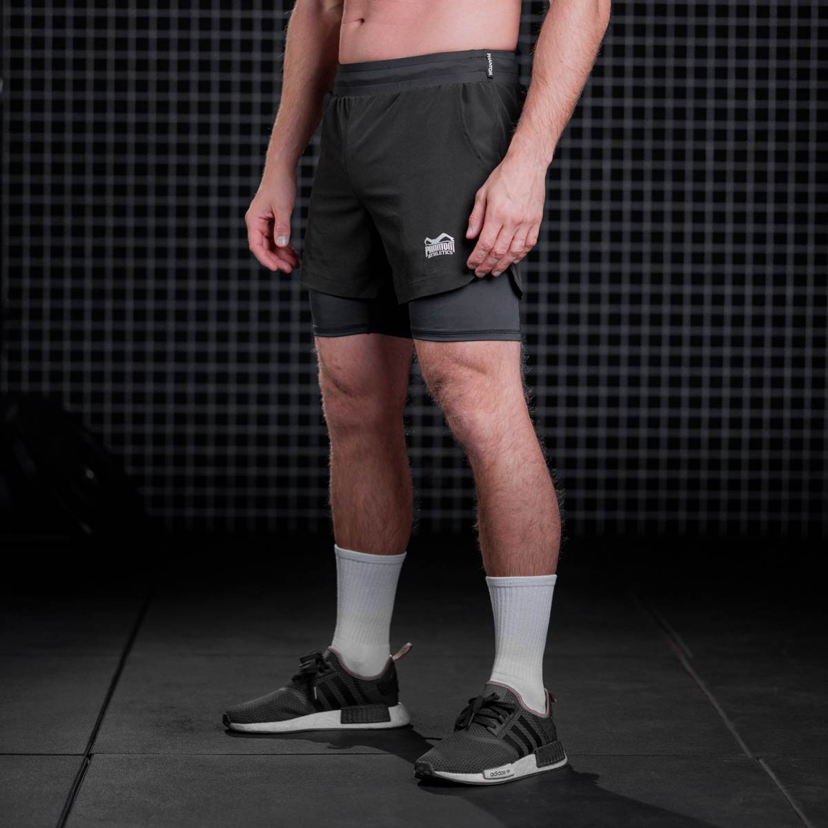 Phantom Athletics Compressie Shorts Laser 2in1 - Zwart