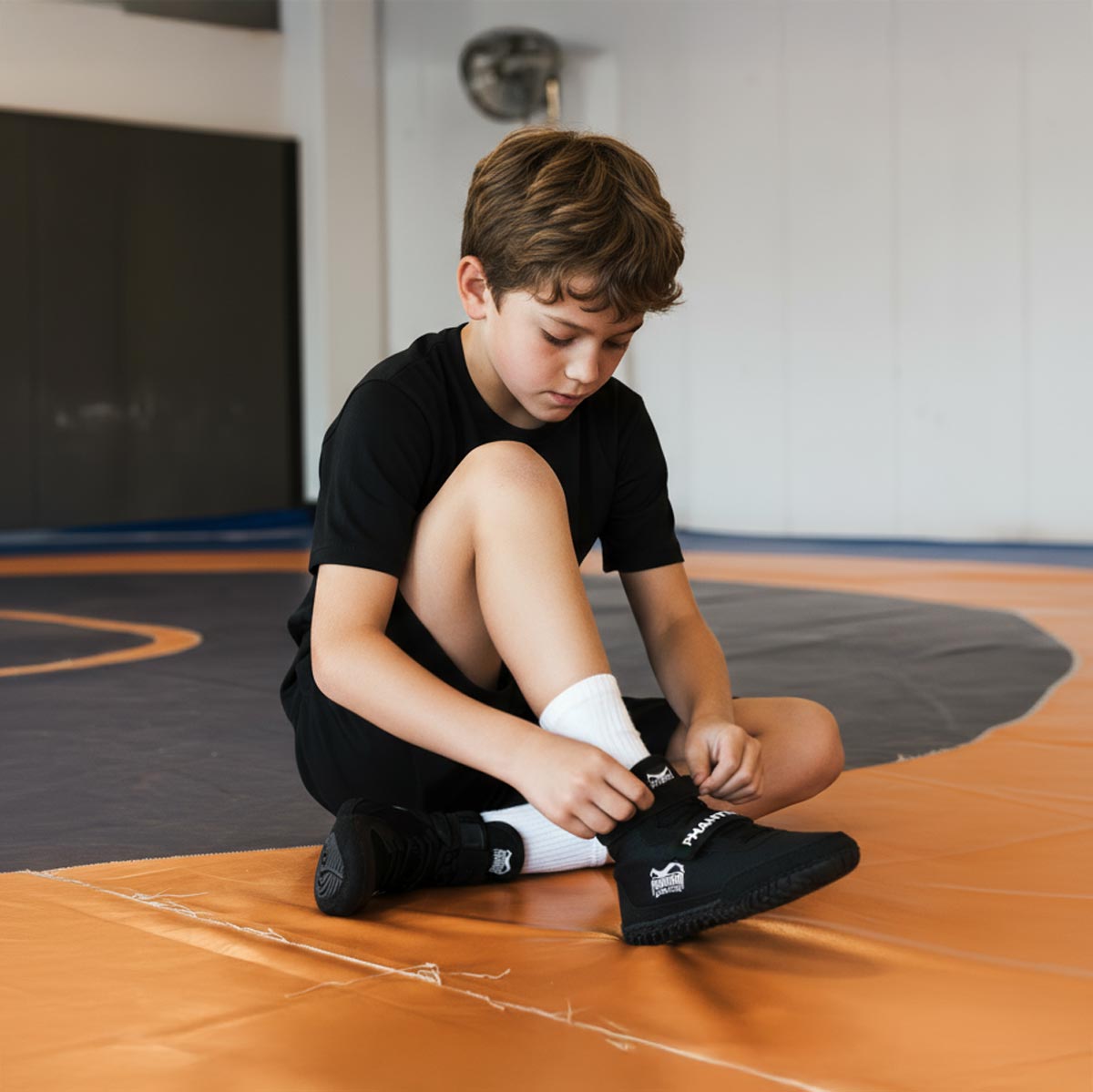 Buty zapaśnicze Phantom Athletics Rookie Dziecięce – Czarne