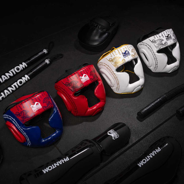 Phantom Athletics Hoofdbeschermer Muay Thai - Wit/Goud