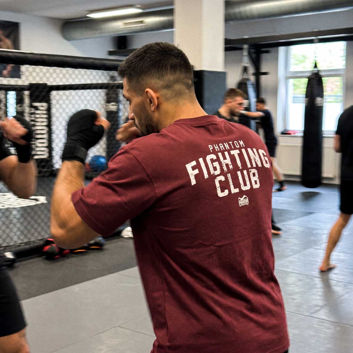 Phantom Athletics T-Shirt FIGHTING CLUB Oversize Heavy - Bordeaux Rood Rood Rood Rood Rood Rood