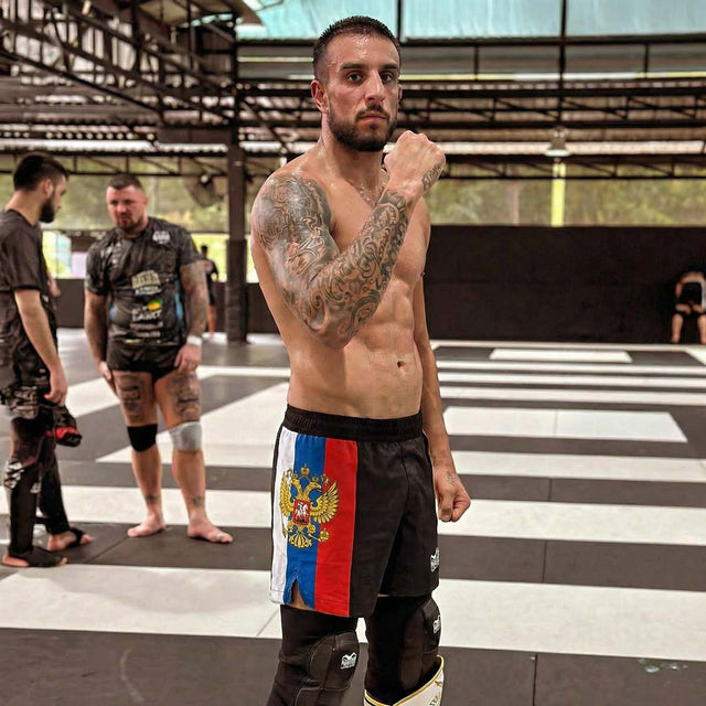 Shorts de MMA Phantom Athletics Fusion-R Team Russia – Rouge/Blanc