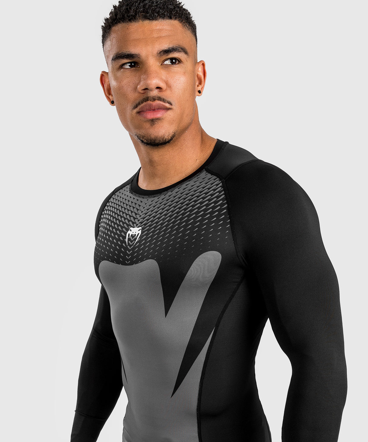 Venum Rashguard Attack Lange Mouwen - Zwart/Grijs