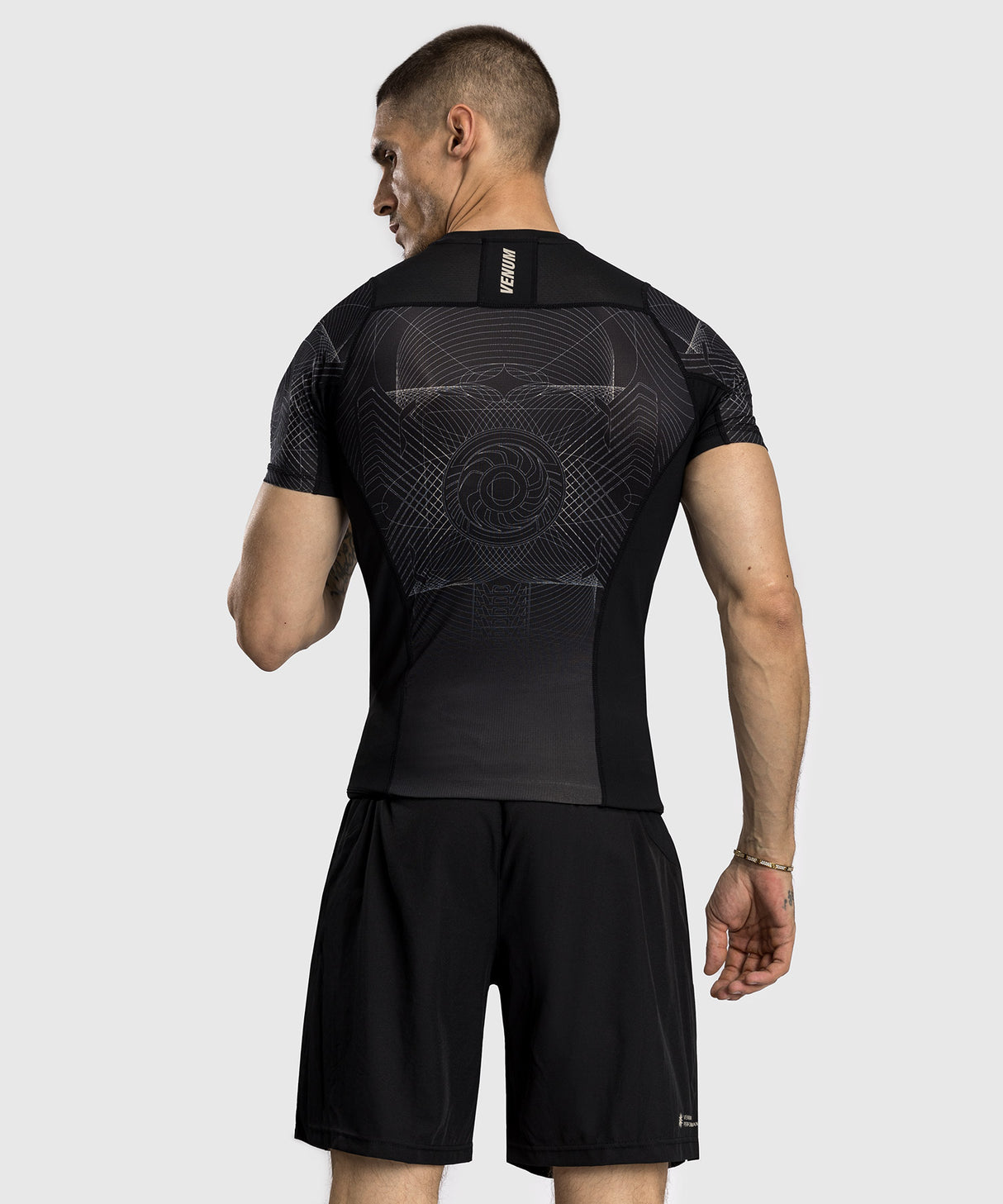 Venum Rashguard Korte Mouwen G-Fit Air - Zwart/Zand