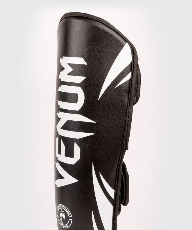 Tibiere Venum Challenger Kickboxing Copii – Negru/Alb