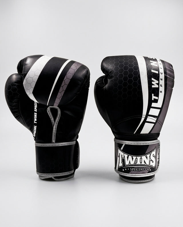 Guantes de boxeo Twins BGVL15 – Negro/Gris/Blanco