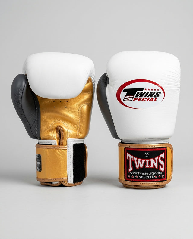 Guantoni da boxe Twins BGVL3 – Bianco/Oro/Grigio