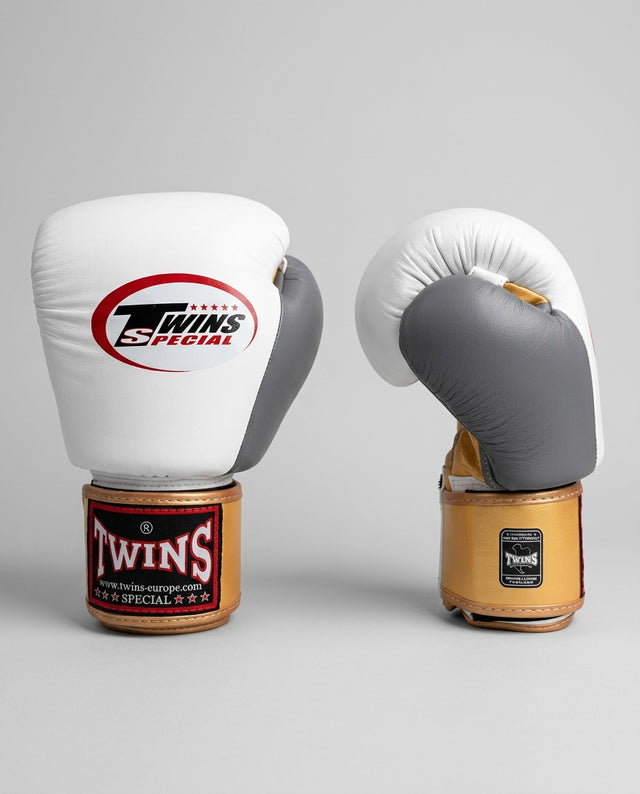 Guantoni da boxe Twins BGVL3 – Bianco/Oro/Grigio