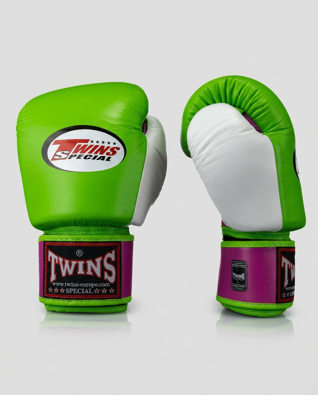Luvas de boxe Twins BGVL3 – Verde/Rosa/Branco