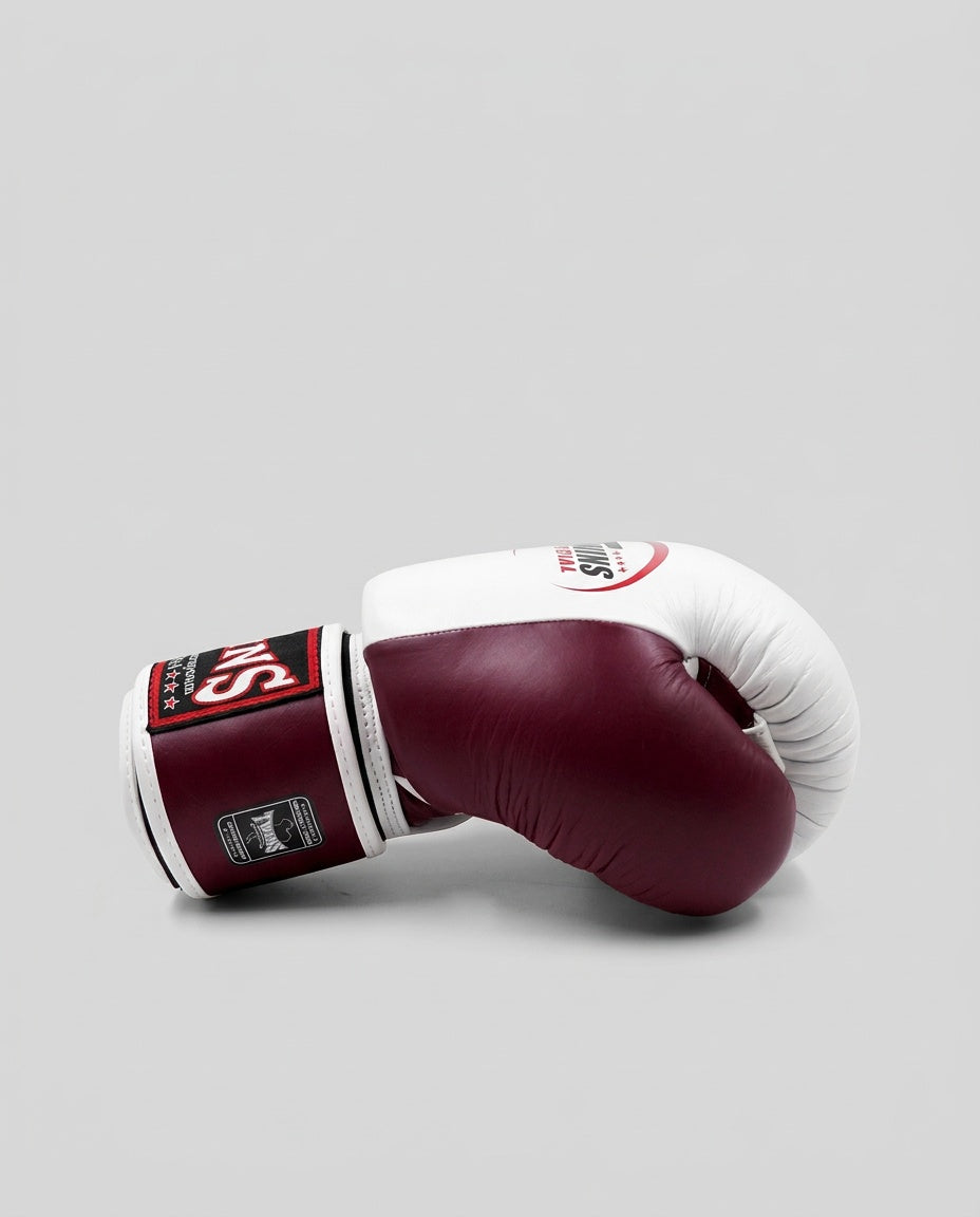 Twins Bokshandschoenen BGVL3 - Wit/Bordeaux Rood