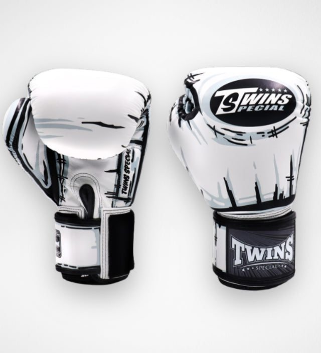 Twins Boxing Gloves FBGVL3-66 - White/Black