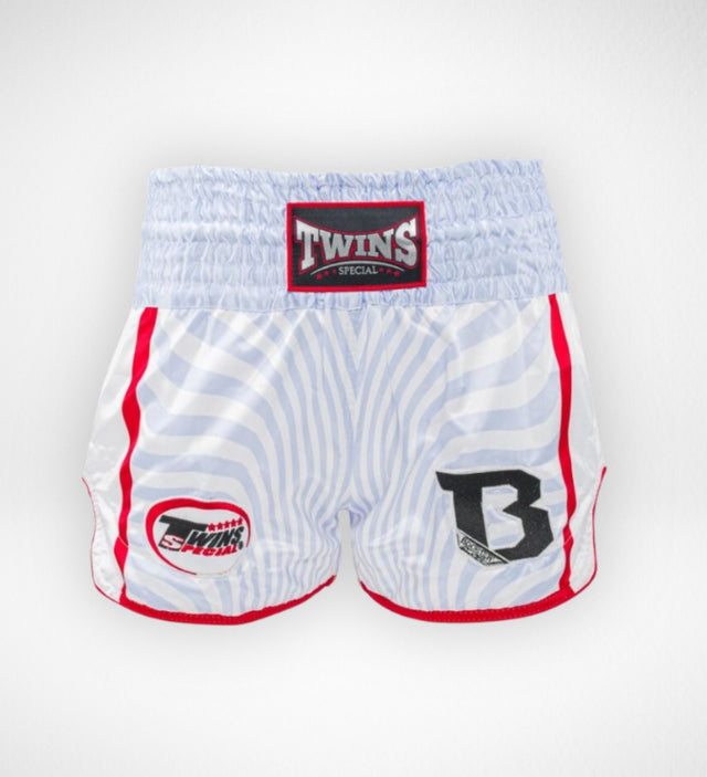 Muay Thai trenky Twins TBT8 – Bílé/Červené