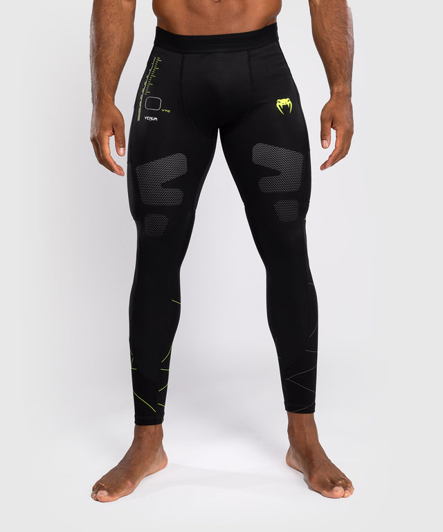 Shorts de compression Venum Training Camp 4.0 – Noir/Vert Néon