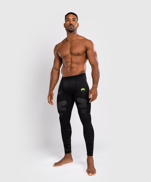 Shorts de compression Venum Training Camp 4.0 – Noir/Vert Néon