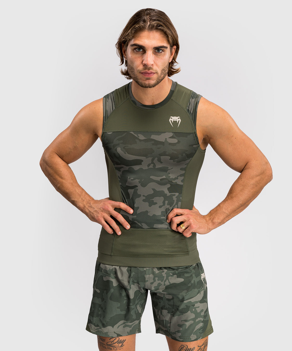 Venum Mouwloze Rashguard G-Fit Air - Army Camo