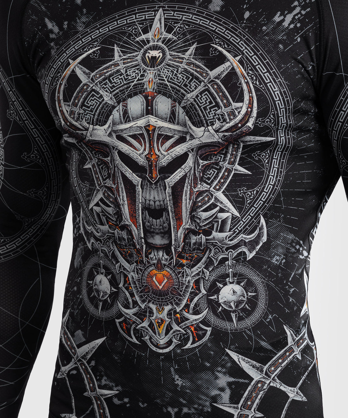 Venum Rashguard Gladiator 5.0 Lange Mouwen - Zwart/Zilver
