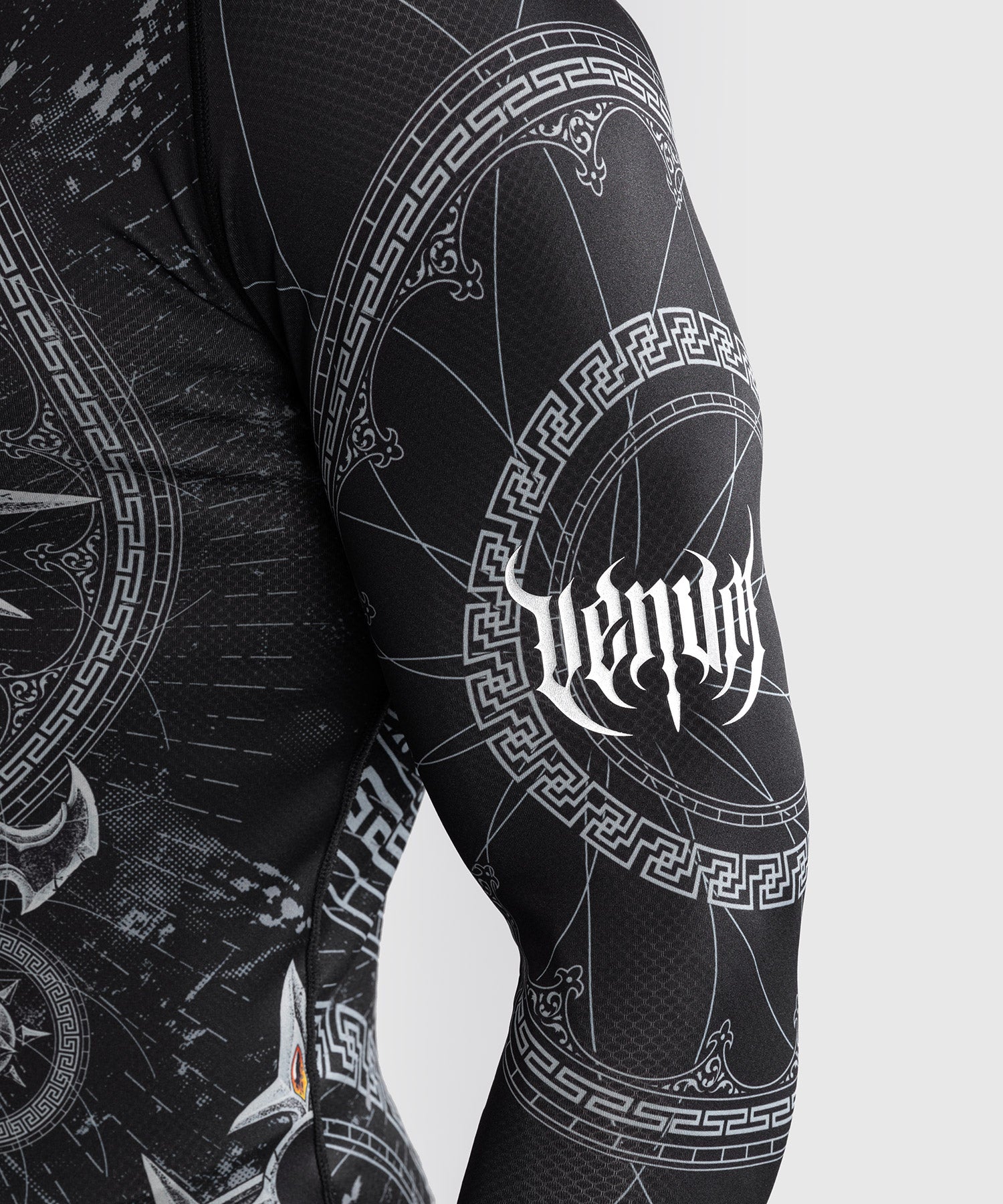Venum Rashguard Gladiator 5.0 Lange Mouwen - Zwart/Zilver