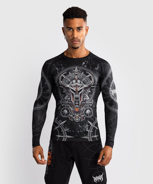 Venum Rashguard Gladiator 5.0 Lange Mouwen - Zwart/Zilver