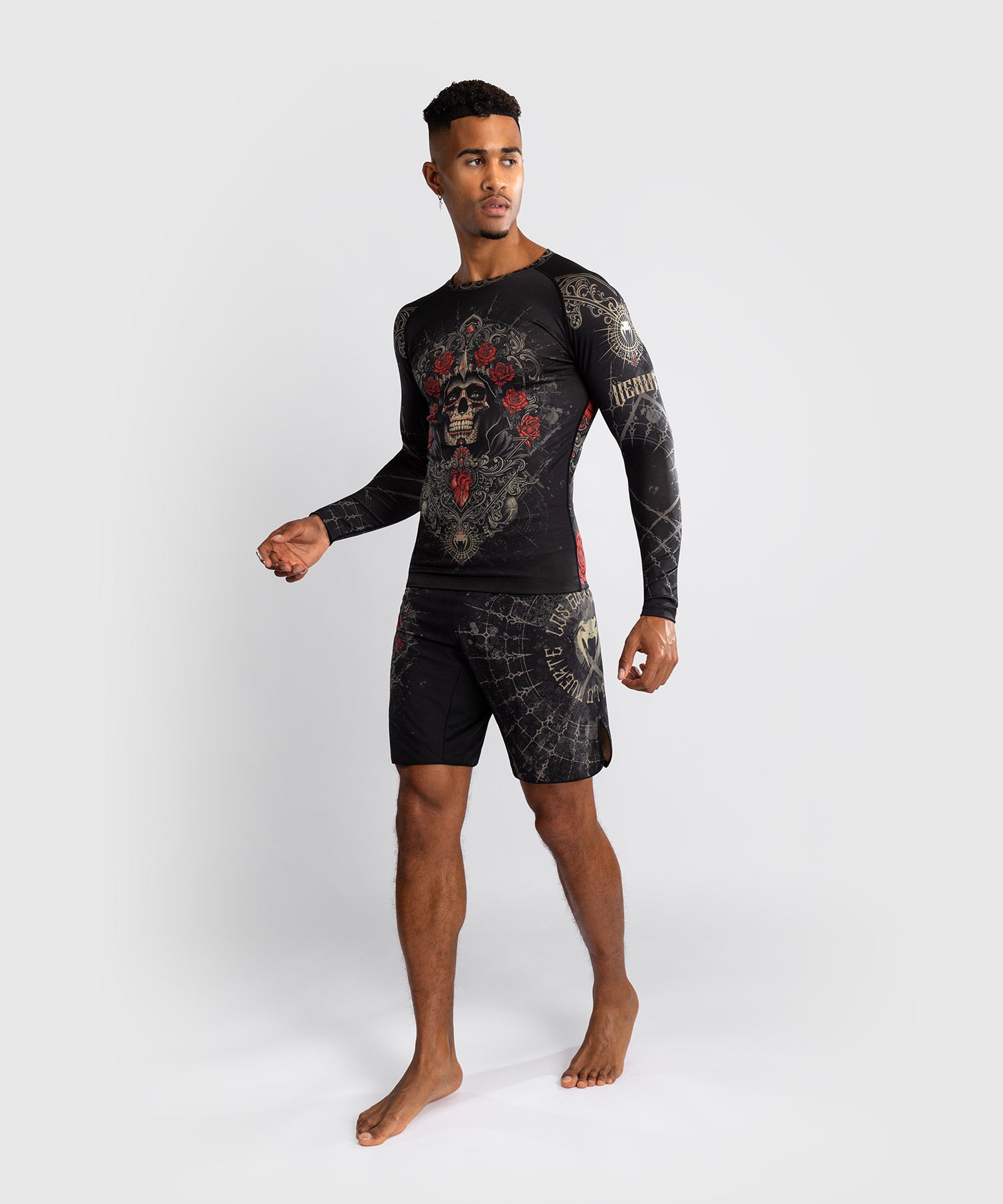 Venum Rashguard Santa Muerte 5.0 Lange Mouwen - Zwart/Goud