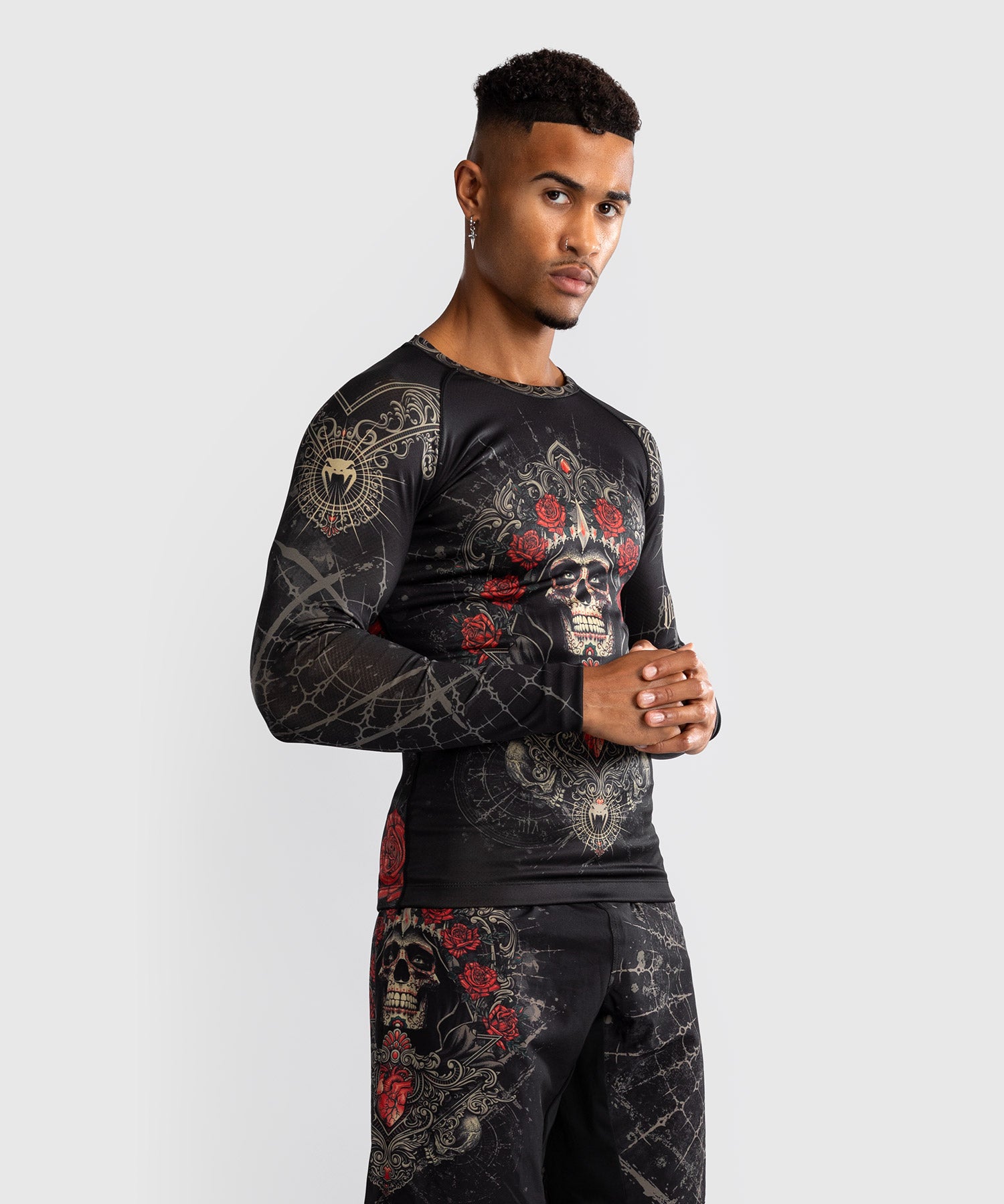 Venum Rashguard Santa Muerte 5.0 Lange Mouwen - Zwart/Goud