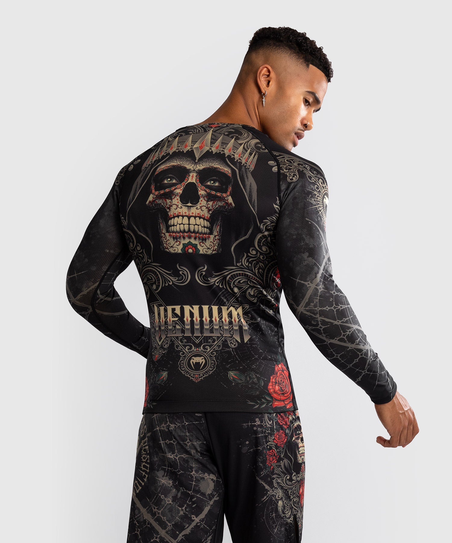 Venum Rashguard Santa Muerte 5.0 Lange Mouwen - Zwart/Goud