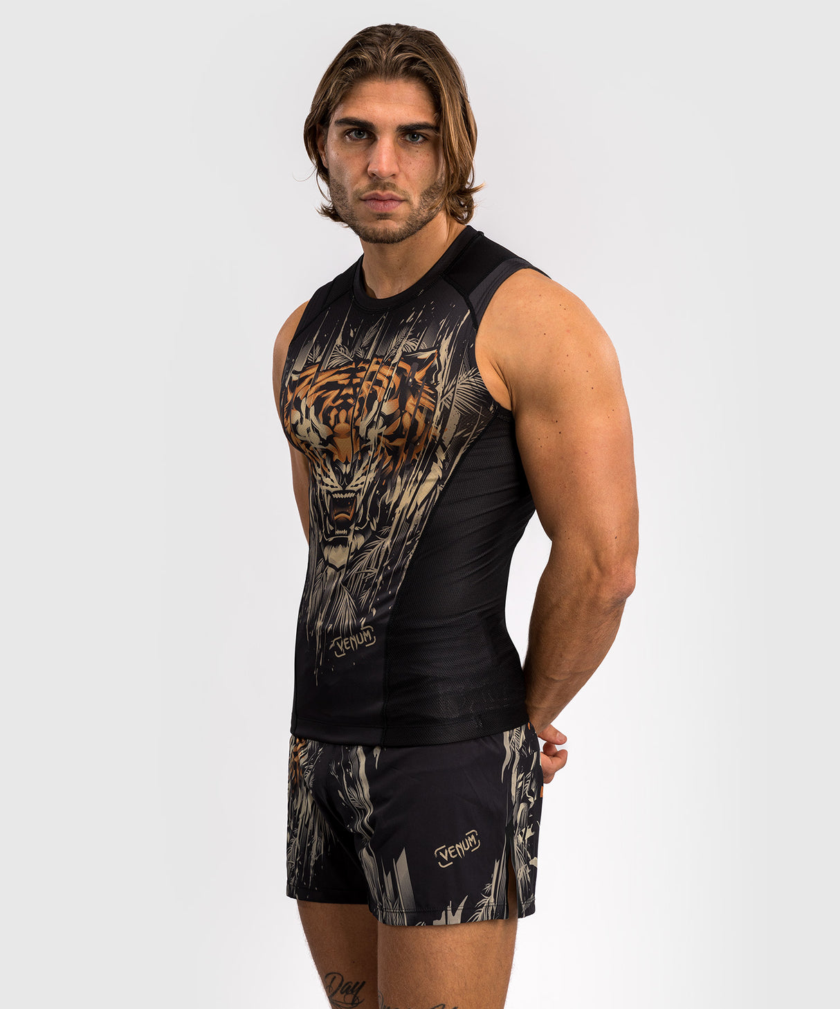 Venum Rashguard Mouwloos - Tiger