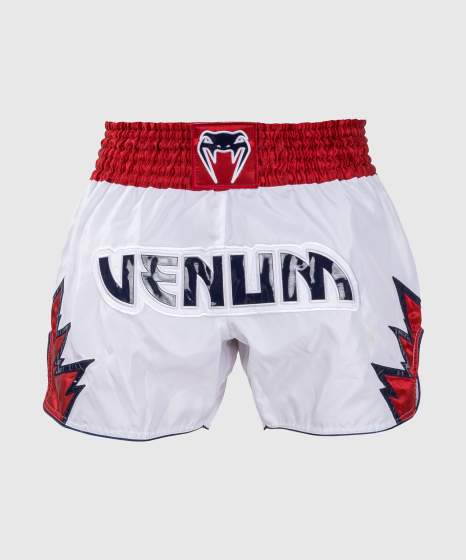 Pantalones de kickboxing Venum Inferno – Blanco/Rojo