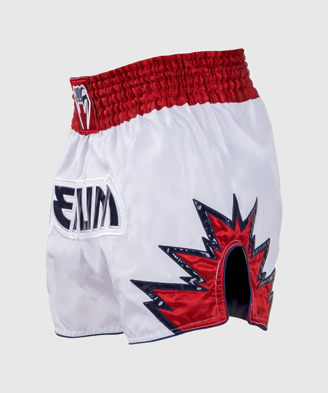 Pantalones de kickboxing Venum Inferno – Blanco/Rojo