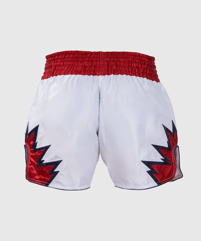 Pantalones de kickboxing Venum Inferno – Blanco/Rojo