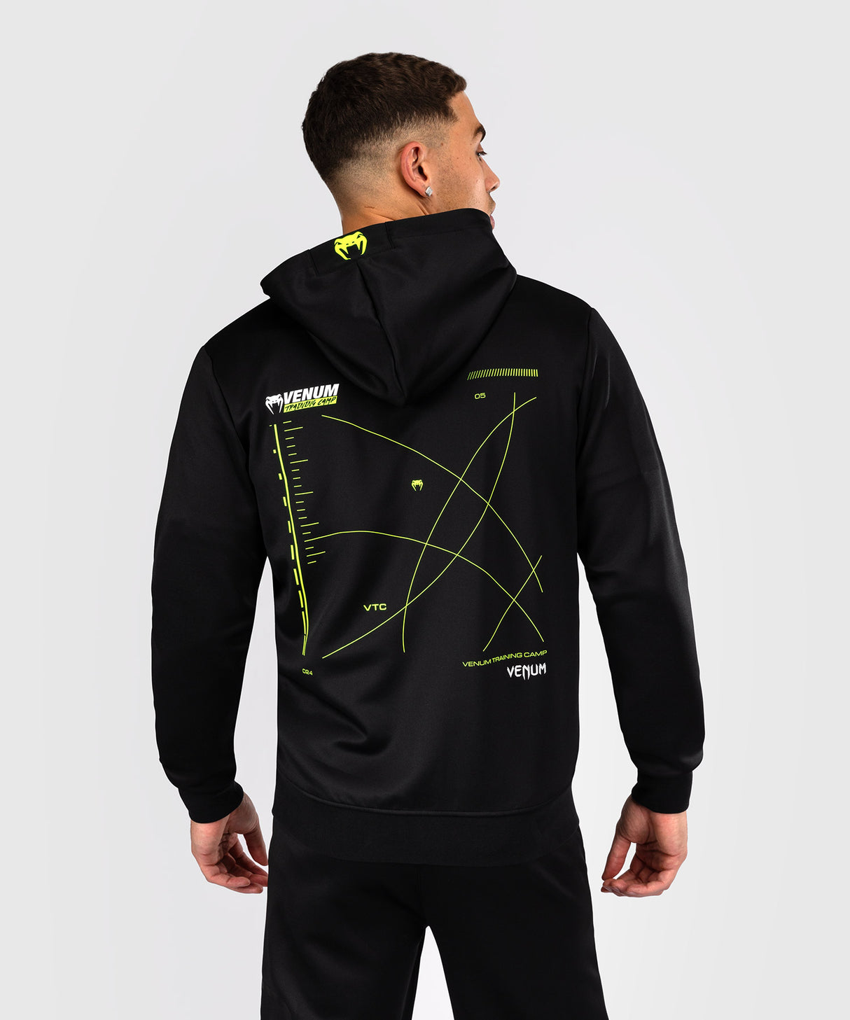 Venum Training Camp 4.0 Full-Zip Hoodie - Zwart/Neon Groen