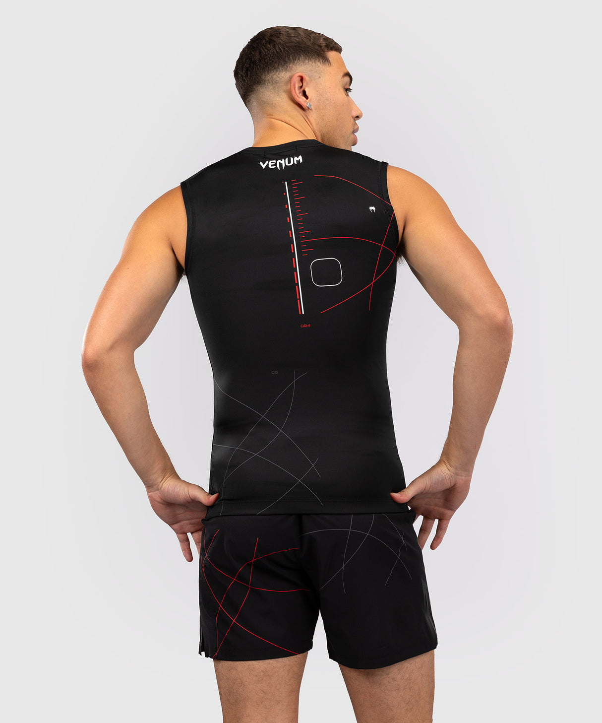Venum Rashguard Tactical XT Mouwloos - Zwart/Rood