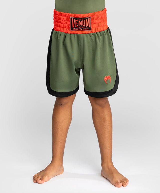 Venum Classic Boxing shorts Kids - Army Green/Orange