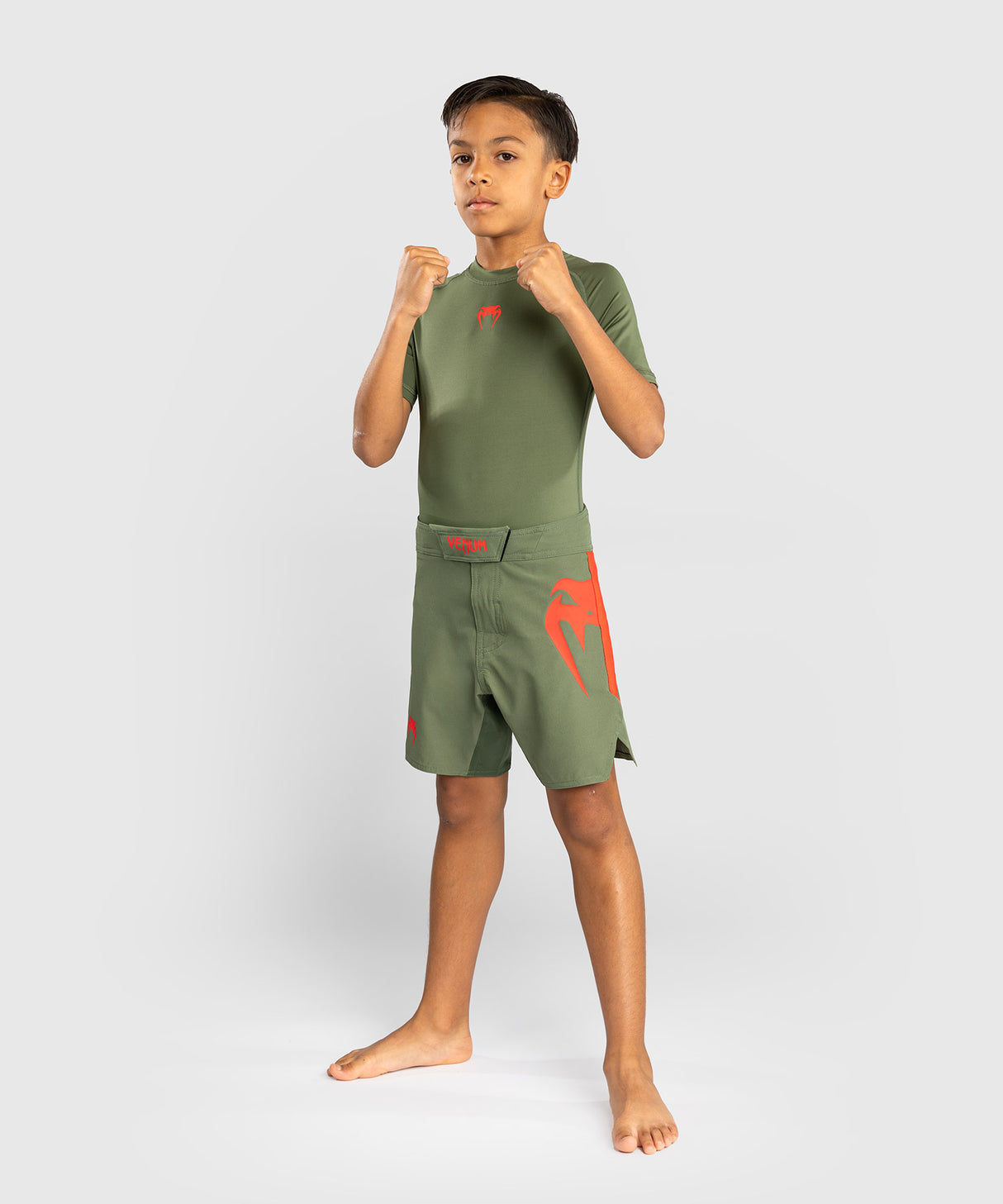 Venum MMA Shorts Light Kids - Legergroen/Oranje