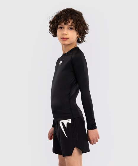 Venum Rashguard Contender Lange Ärmel Kinder – Schwarz