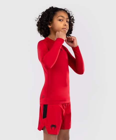 Venum Rashguard Contender Kids Lange Mouwen - Rood