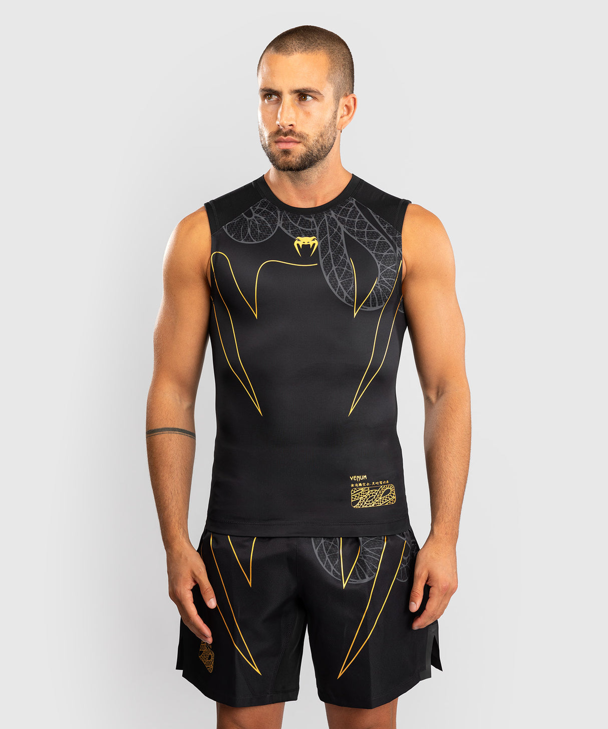 Venum Rashguard Mouwloos Serpenti - Zwart