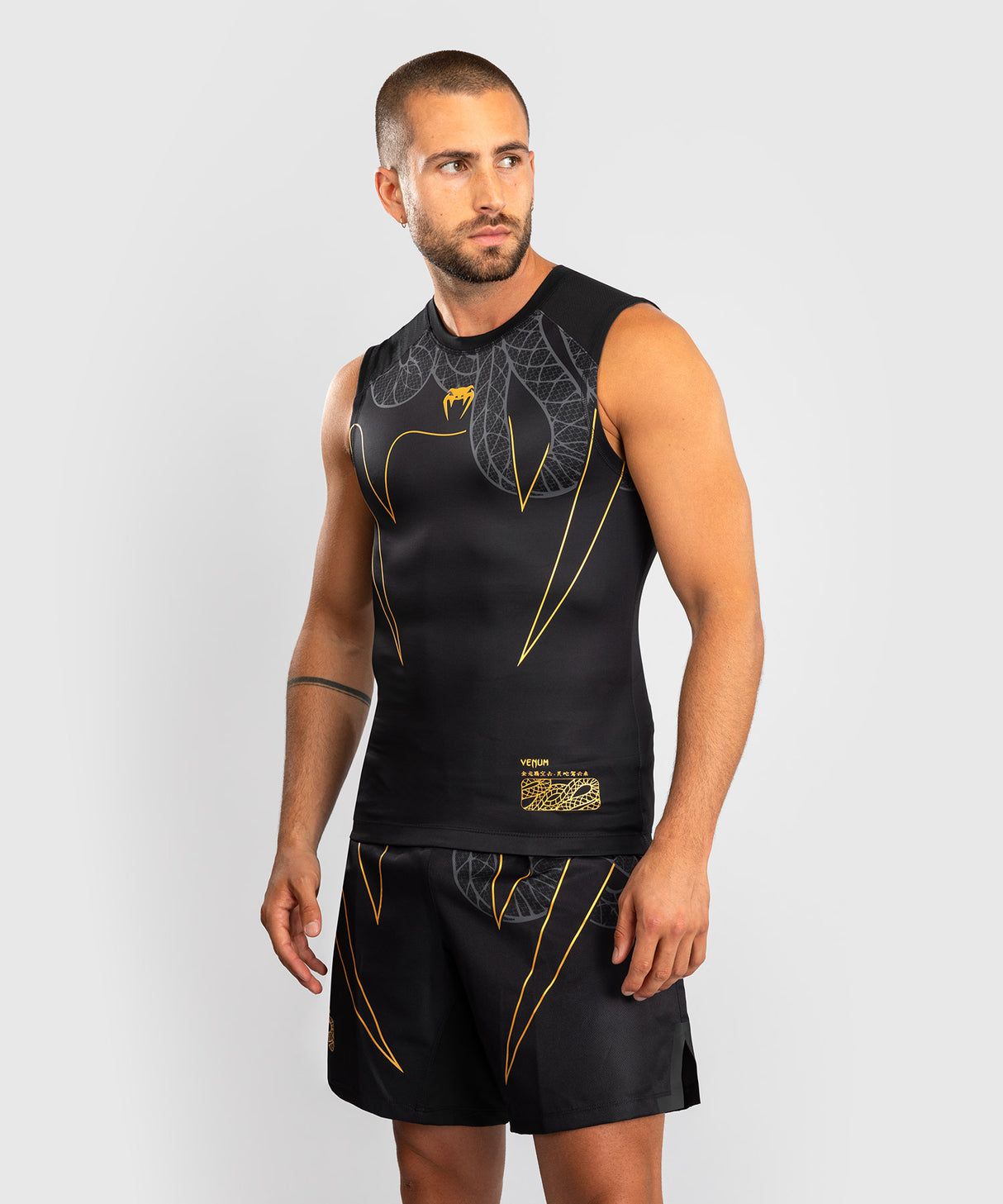 Venum Rashguard Mouwloos Serpenti - Zwart