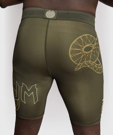 Venum Compressie Shorts Serpenti - Kaki Groen