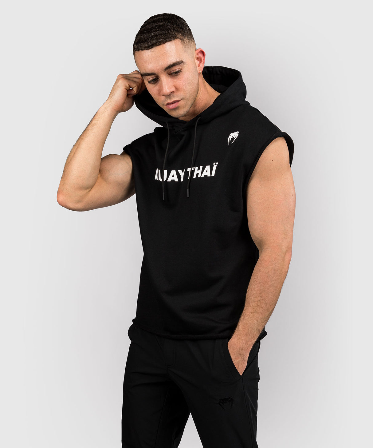 Venum Hoodie Mouwloos VT Muay Thai - Zwart/Wit