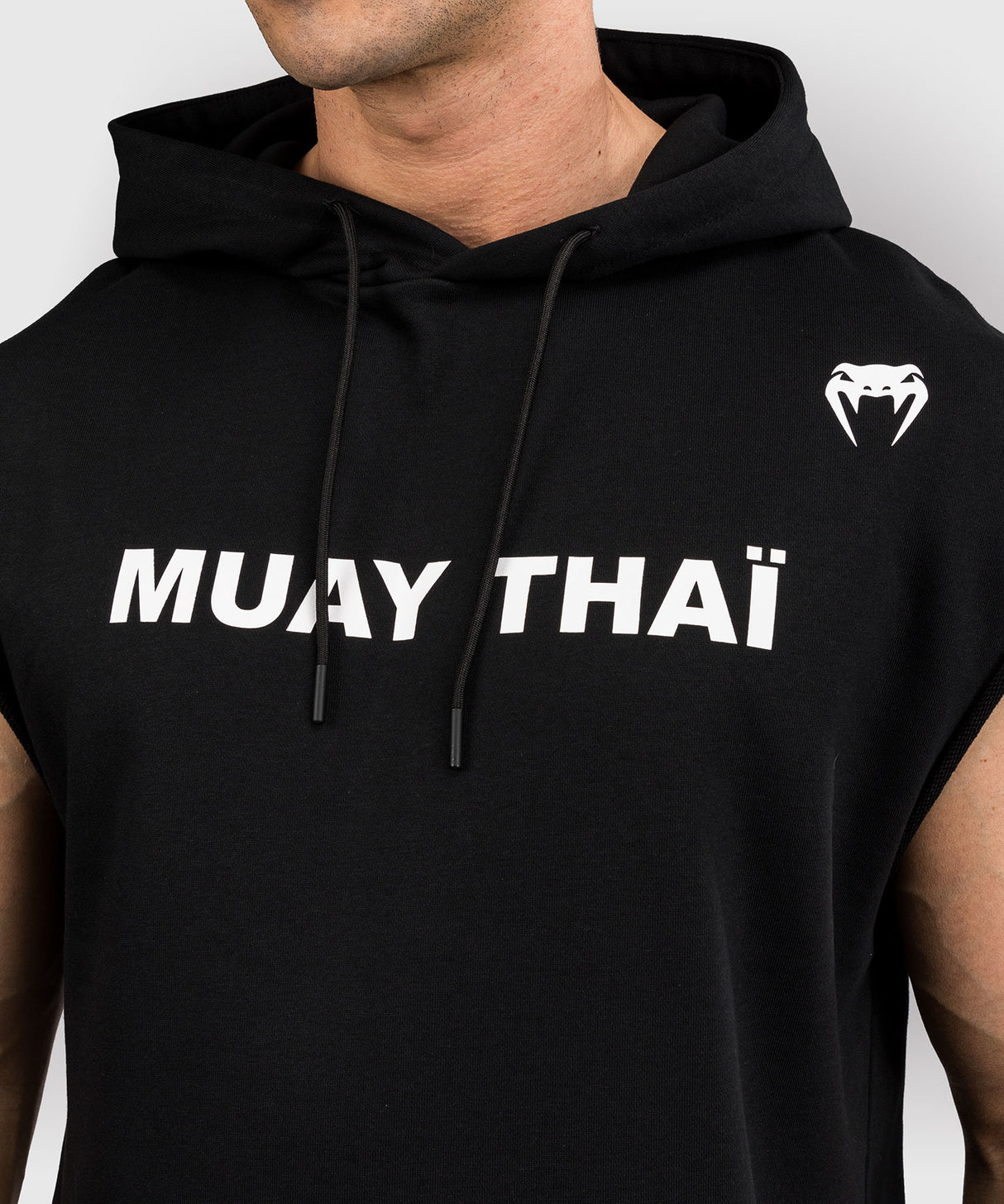Venum Hoodie Mouwloos VT Muay Thai - Zwart/Wit