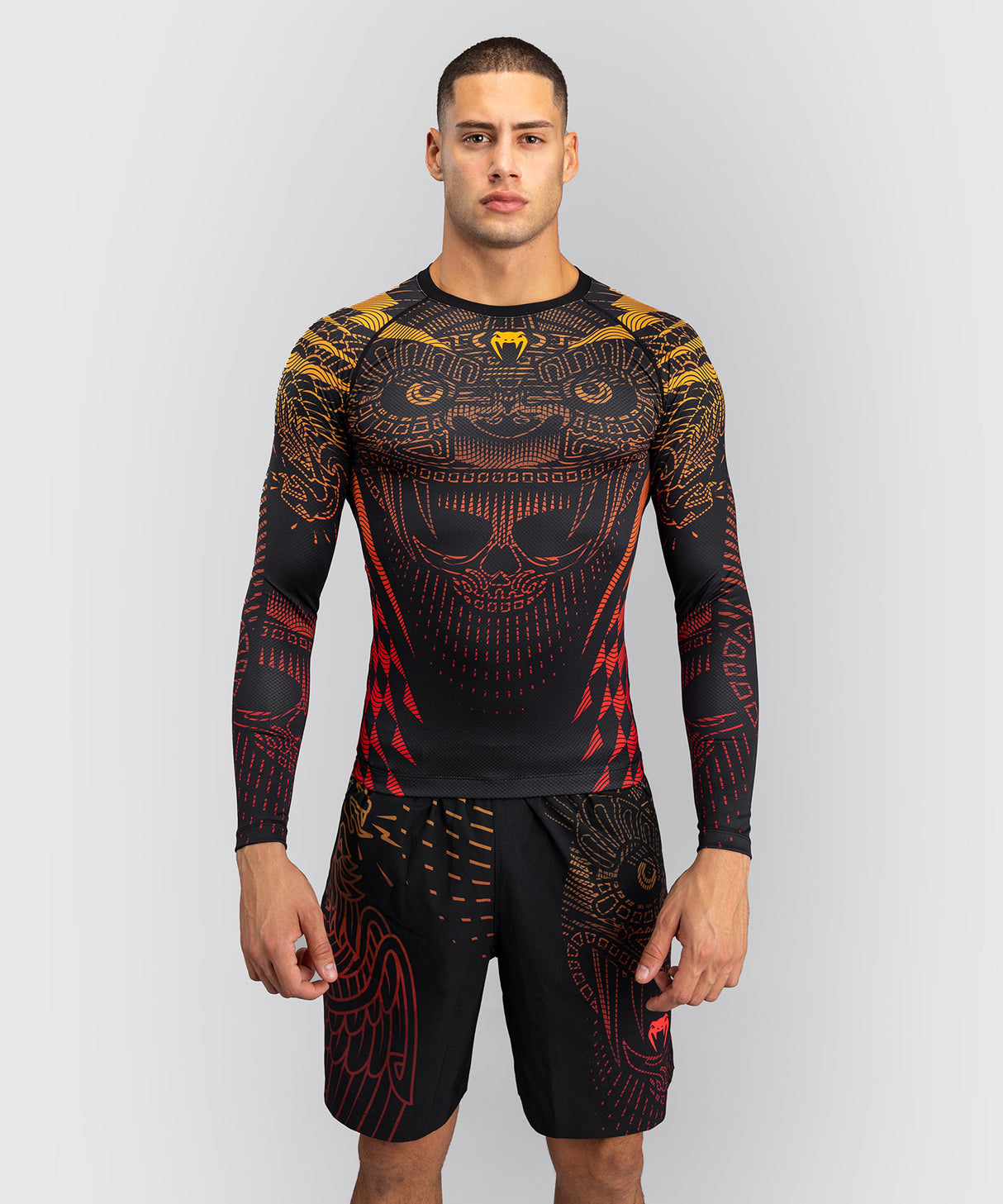 Venum Rashguard Lange Mouwen Quetzal Fury - Zwart/Rood