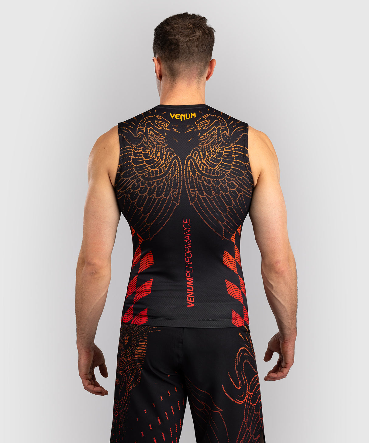 Venum Rashguard Mouwloos Quetzal Fury - Zwart/Rood