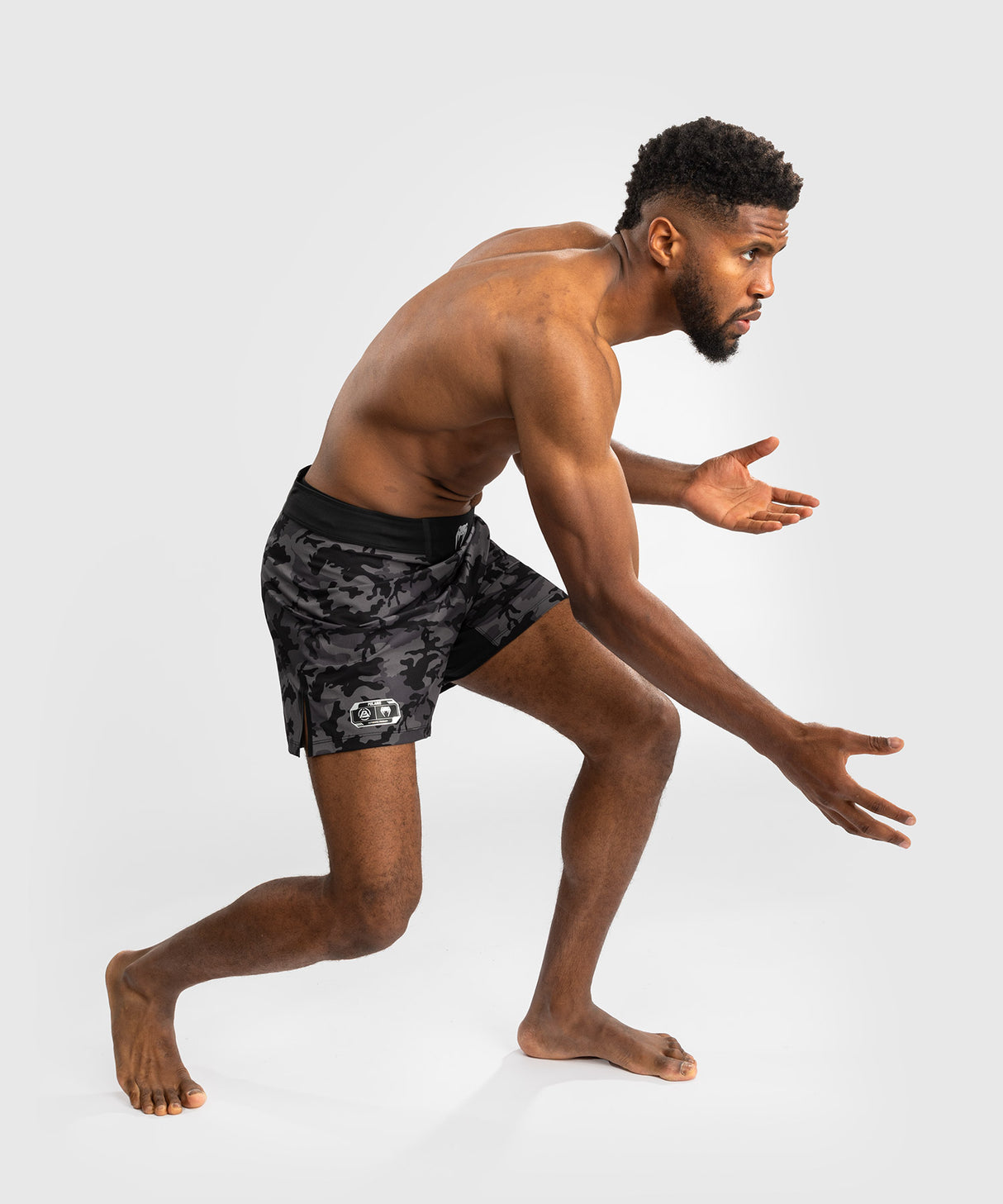 Venum x Polaris MMA Shorts - Zwart/Camo Grijs