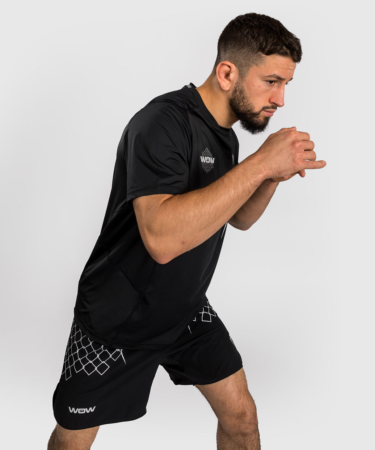 Venum x WOW FC Dry-Tech T-Shirt - Zwart/Zilver Grijs