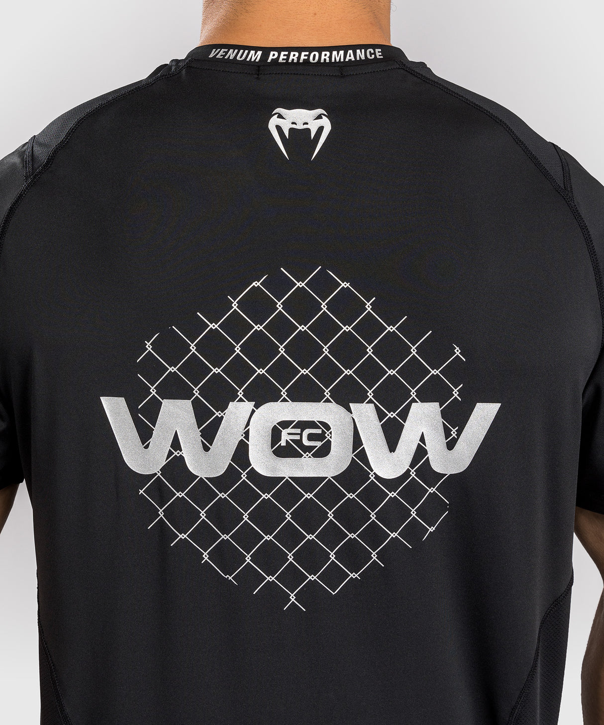 Venum x WOW FC Dry-Tech T-Shirt - Zwart/Zilver Grijs