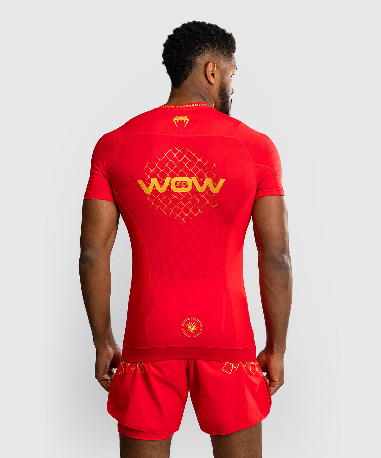 Venum x WOW FC Rashguard - Korte Mouwen - Vurig Rood