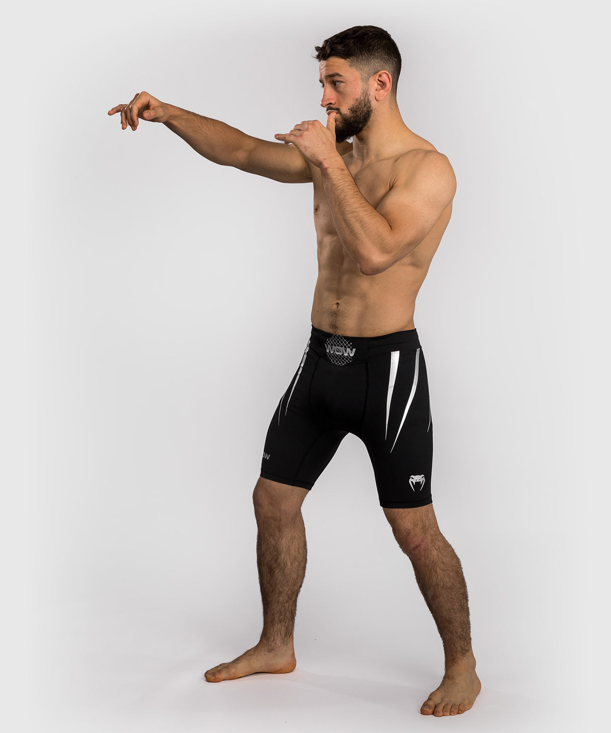 Venum x WOW FC Vale Tudo Shorts - Zwart/Zilver Grijs