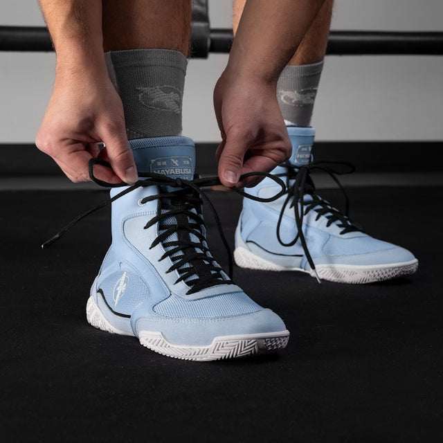 Botas de boxe Hayabusa Pro – Azul Pastel
