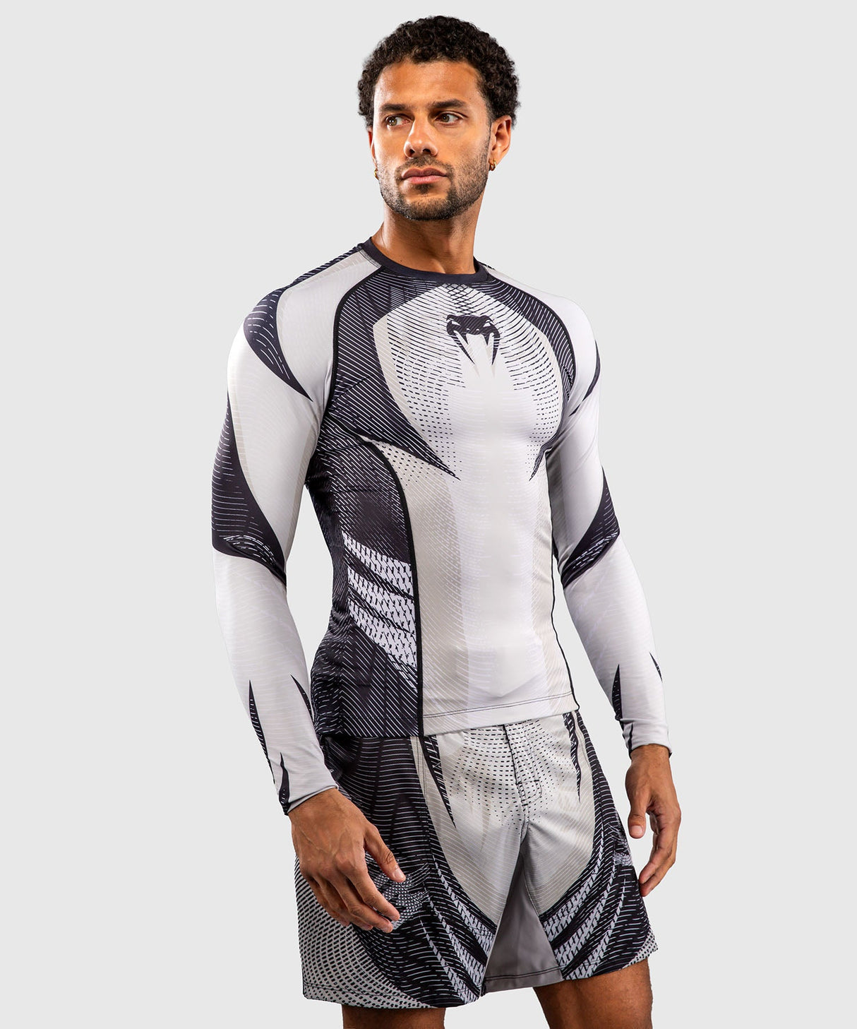 Venum Rashguard Galactic 3.0 - Offwhite/Zwart