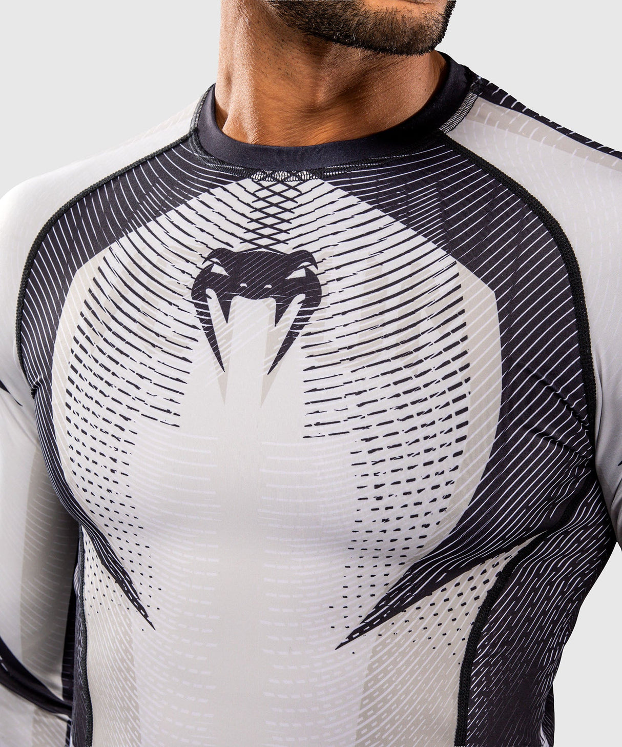 Venum Rashguard Galactic 3.0 - Offwhite/Zwart