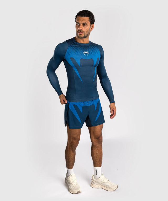 Venum No Gi Rashguard Lange Mouwen - Blauw